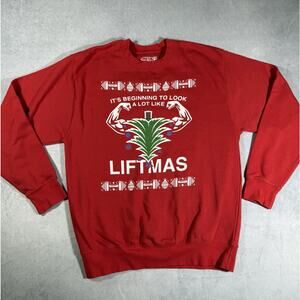 BSL | BEGINNING TO LOOK LIKE LIFTMAS X-MAS CREWNECK SWEATSHIRT | Size Medium